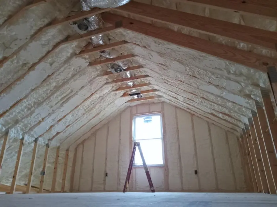 Spray foam roofing application for Crawl Space Insulation project in Zachary